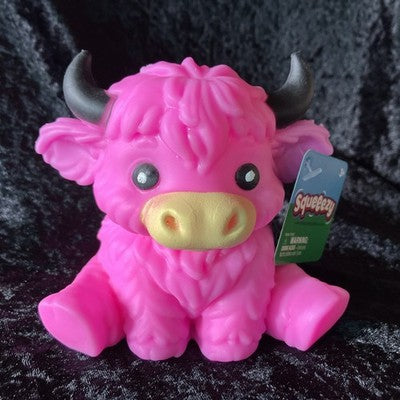 Squeeezy Hyland Cow Pink Fidget Toy