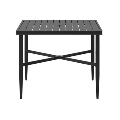 Searsburg Aluminum 4 Person Slat Top Square Patio Dining Table, Outdoor Furnitur (LOCAL PICKUP ONLY)