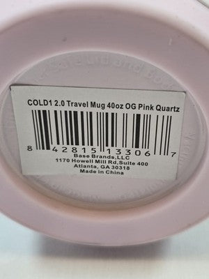 Reduce Cold1 Handle Mug 40 oz Rose Quartz 3 in 1 Lid *NWT*