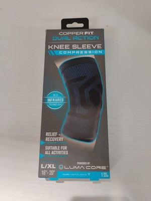 Copper Fit Dual Action Knee Sleeve Compression Sleeve L/XL