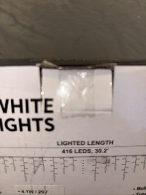 Joiedomi 416 LED Warm White Christmas Icicle Lights 78 Meteor Drops 30.2 ft