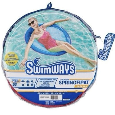 Swimways Spring Float Premium Papasan Pool Lounger Adult Inflates Quick NEW