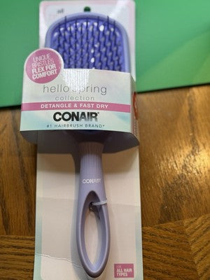 Conair Hello Spring Detangle& Fast Dry Hairbrush . New Product! Great Price!