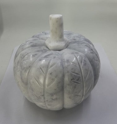 Solid Marble Pumpkin White and Grey New