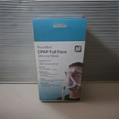 New NuvoMed CPAP Full Face Silicon Mask size medium w/ removable cushion Sealed
