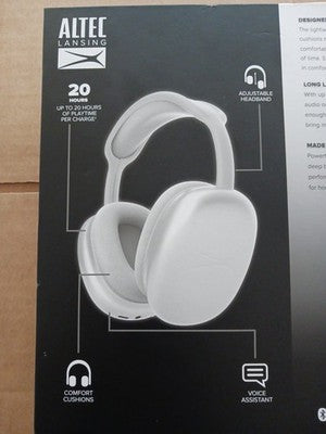 NEW Altec Lansing BOOST Wireless Over Ear Headphones MZX3007-WHTSIL - 2025 Model