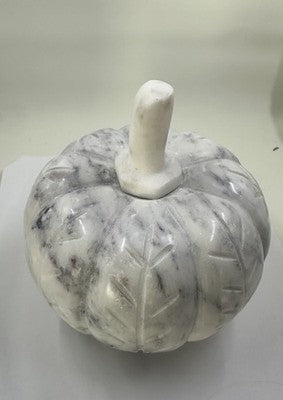 Solid Marble Pumpkin White and Grey New