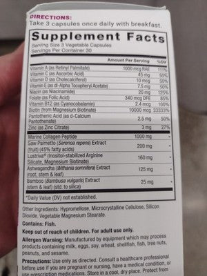 Force Factor Hair Growth Accelerator Multivitamin For Women & Men, With Lustriva, Biotin, Horsetail & Vitamins A, B12, C, D & E For Thicker Hair, Healthier Skin & Nails, 90 Capsules