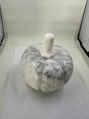 Solid Marble Pumpkin White and Grey New