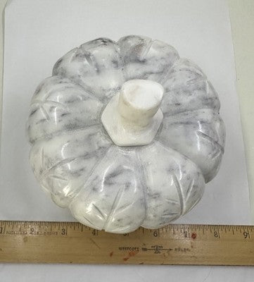 Solid Marble Pumpkin White and Grey New
