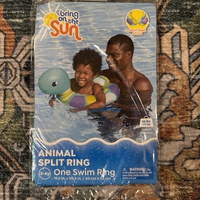 Bring On The Sun Animal Split Ring Turtle 3-6yrs One Swim Ring 19.5in. X 20.5in.