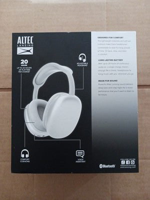 NEW Altec Lansing BOOST Wireless Over Ear Headphones MZX3007-WHTSIL - 2025 Model