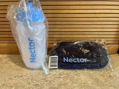New Nectar Plastic Reusable Water Bottle & Sleeping Mask