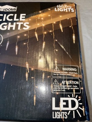 Joiedomi 416 LED Warm White Christmas Icicle Lights 78 Meteor Drops 30.2 ft