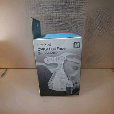 New NuvoMed CPAP Full Face Silicon Mask size medium w/ removable cushion Sealed