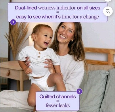 Freestyle Hyper Absorbent Ultra Soft TCF Baby Diapers, Size 2, 56 Count (Select
