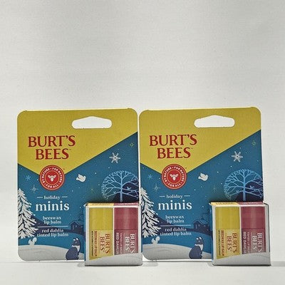 Burt's Bees Mini Lip Balms 2 Pack: Beeswax + TLB Mini Red Dahlia - 0.006oz