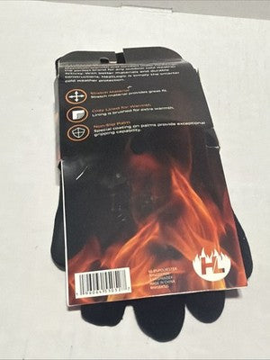 Heat Logic Men Thermal Touchscreen Gloves Black Size M/L T5