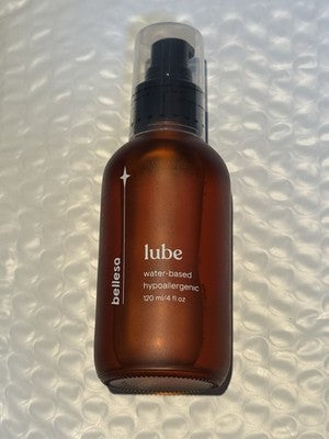 Bellesa Water Based Lubricant 4 Fl Oz Hypoallergenic Glass Bottle w/ Pump Top