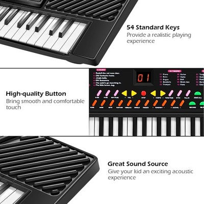 54 Key Electronic Keyboard Kid Electric Piano Organ w/Mic&Adapter Christmas Gift (LOCAL PICKUP ONLY)