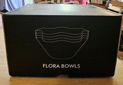 BRAND NEW Greg Natale Set of 4 Melamine Flora Bowls in Ombre Yellow