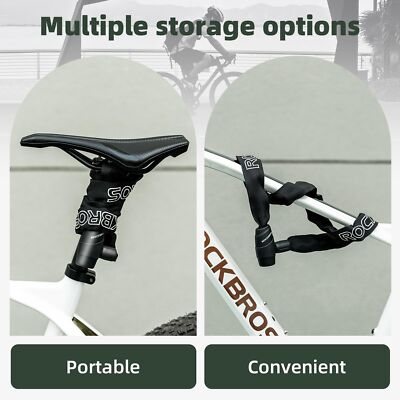 ROCKBROS Bike Chain Lock, Heavy Duty Anti Theft, 3 Ft Long, 5mm Thick Bicycle...