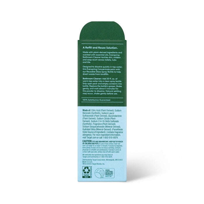 Lemon & Mint Ultra-Concentrated Bathroom Cleaner - 0.42oz/2ct - Everspring