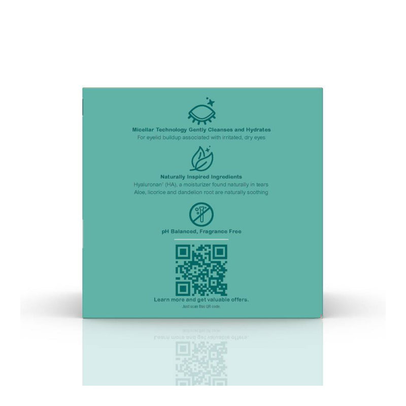 Biotrue Micellar Eyelid Cleansing Wipes - 30ct