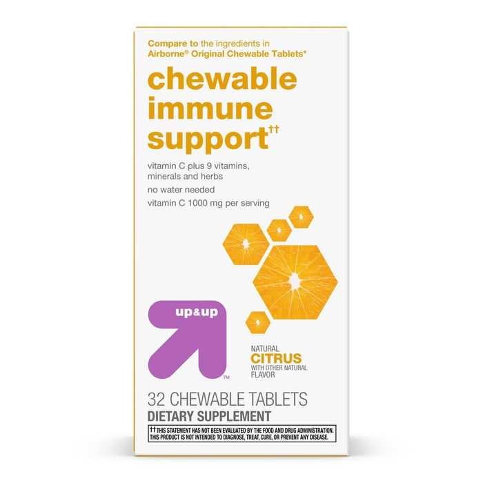 Immune System Support Chewable Tablets - Citrus Flavor - 32ct - up & up