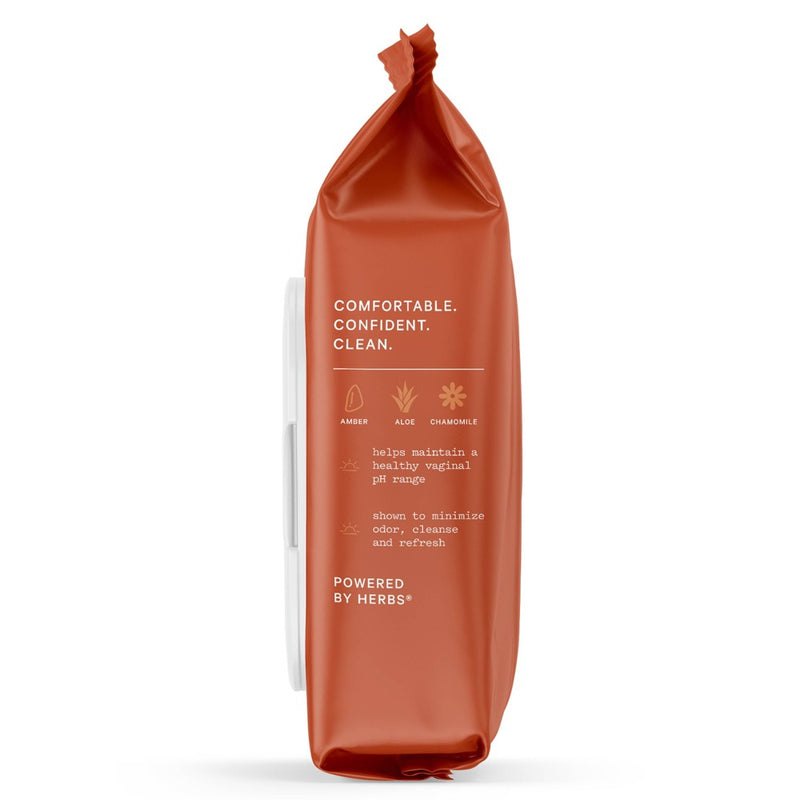 The Honey Pot Company, Amber Sandalwood Feminine Cleansing Wipes, Intimate Parts, Body or Face - 30ct