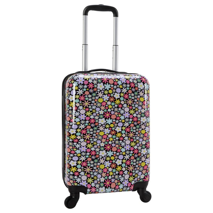 Crckt Kids' Hardside Carry On Spinner Suitcase - Black Floral (LOCAL PICKUP ONLY)