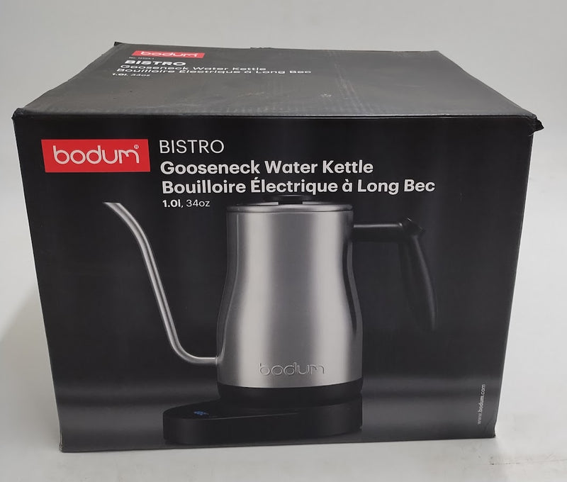 Bodum 34oz Electric Bistro Gooseneck Kettle Temperature Control Stainless Steel