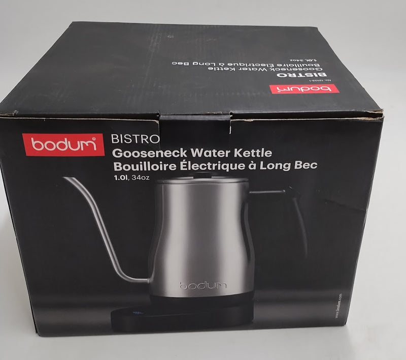 Bodum 34oz Electric Bistro Gooseneck Kettle Temperature Control Stainless Steel
