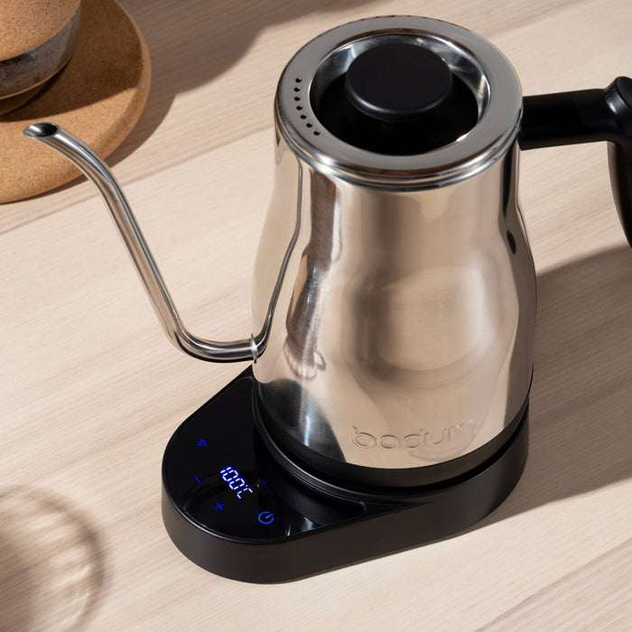 Bodum 34oz Electric Bistro Gooseneck Water Kettle With Temperature Control Stainless Steel