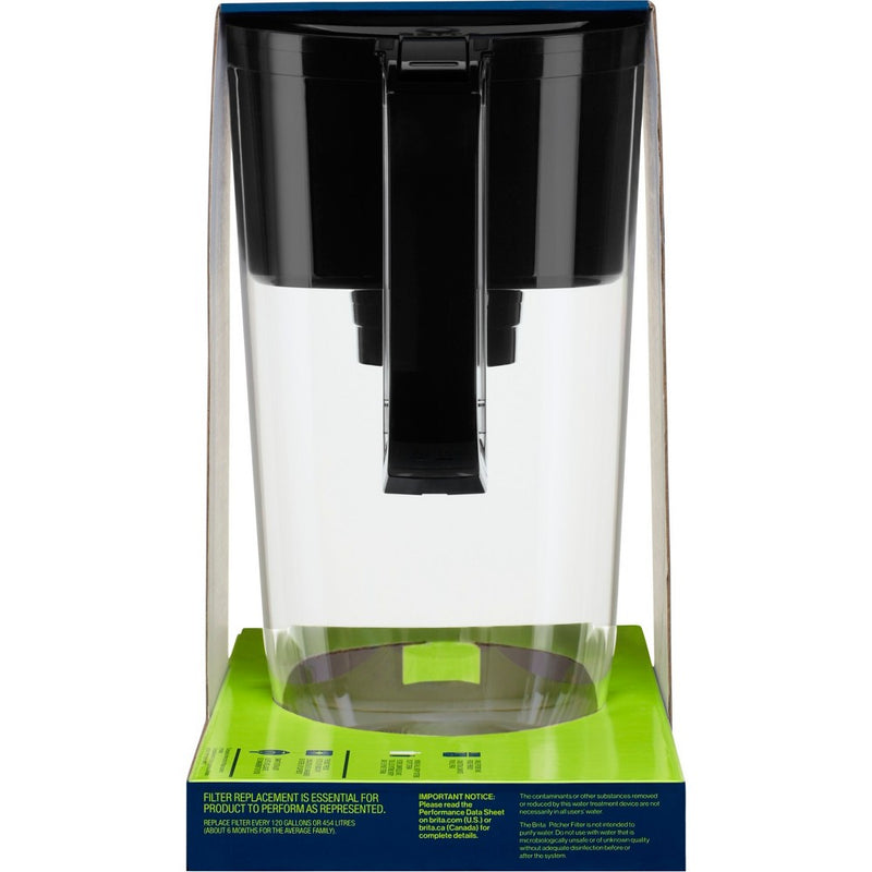 Brita Water Filter 10-Cup Tahoe Water Pitcher Dispenser with Elite Water Filter - Black