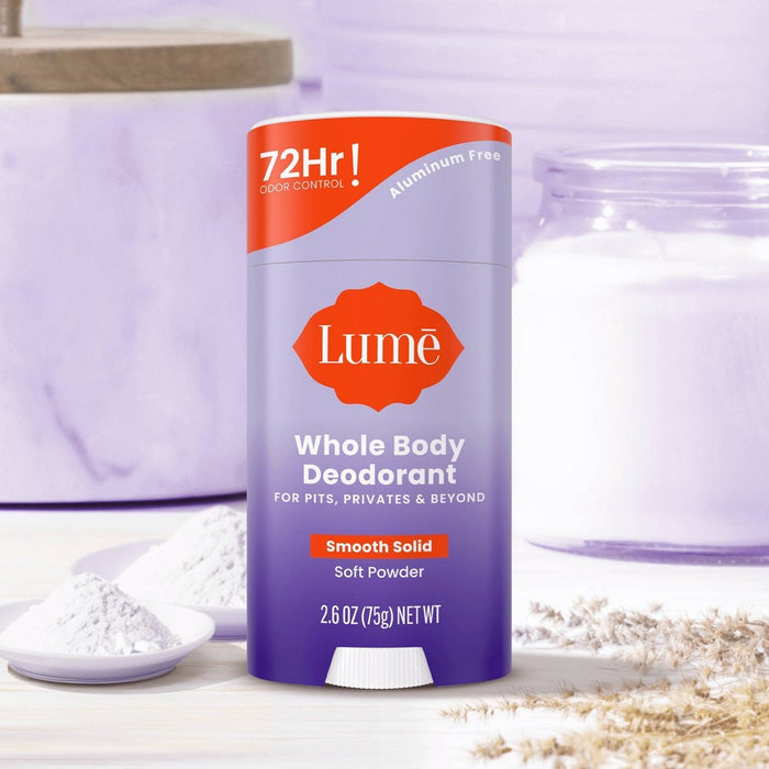 Lume Whole Body Women's Deodorant - Smooth Solid Stick - Aluminum Free - Soft Powder Scent - 2.6oz