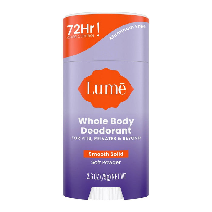 Lume Whole Body Women's Deodorant - Smooth Solid Stick - Aluminum Free - Soft Powder Scent - 2.6oz