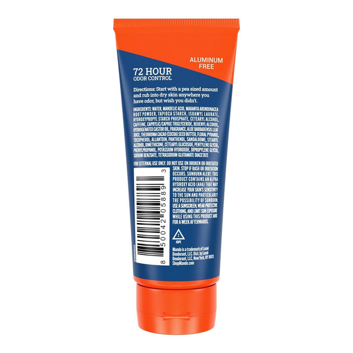 Mando Whole Body Deodorant - Men's Aluminum-Free Invisible Cream Deodorant - Pro Sport - 2.2oz