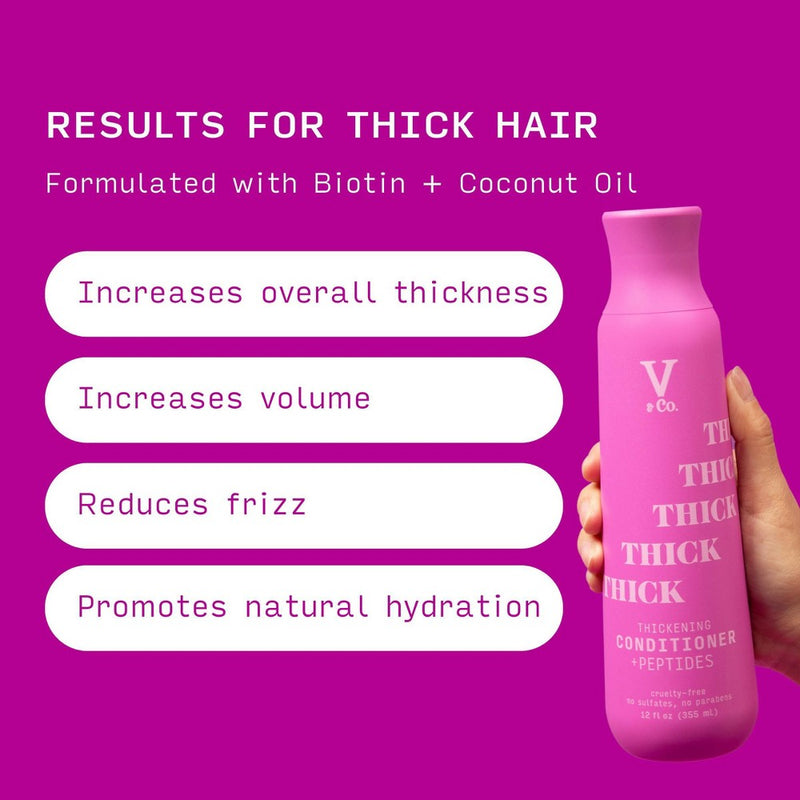 V&Co. Beauty Thickening + Peptide Conditioner - 12oz