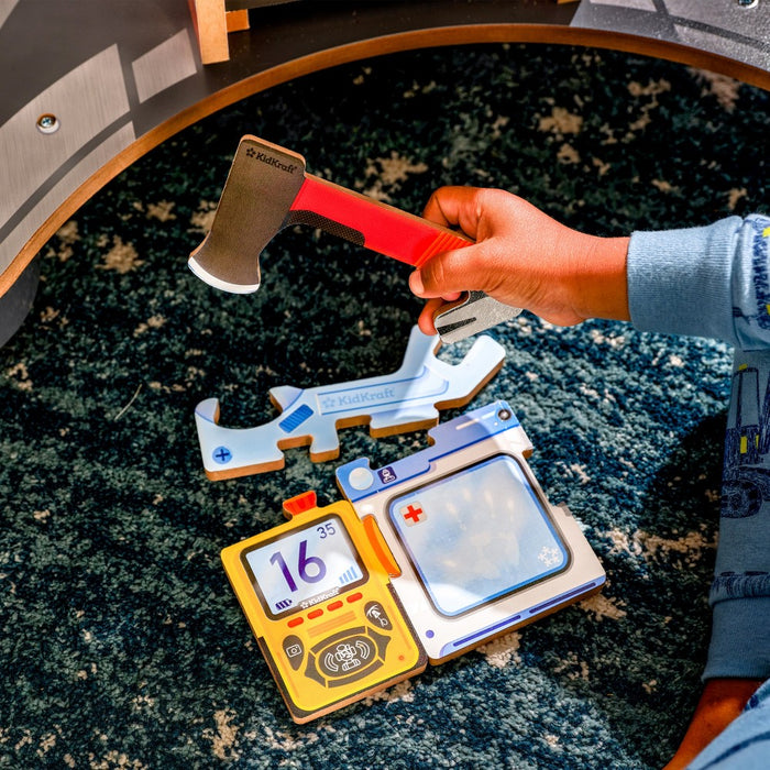 KidKraft Ultimate Helicopter Wooden Pretend Play Set with Lights Sounds and Spinning Propellers (LOCAL PICKUP ONLY)