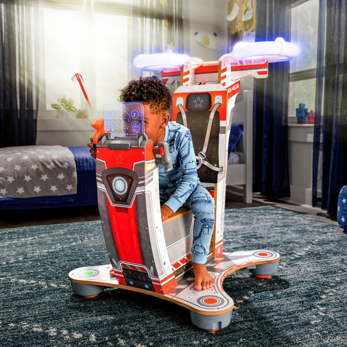KidKraft Ultimate Helicopter Wooden Pretend Play Set with Lights Sounds and Spinning Propellers (LOCAL PICKUP ONLY)