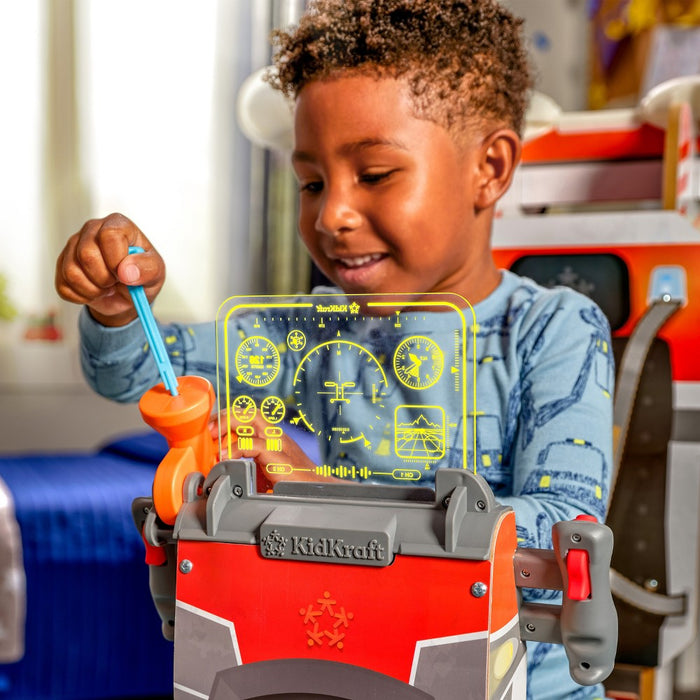 KidKraft Ultimate Helicopter Wooden Pretend Play Set with Lights Sounds and Spinning Propellers (LOCAL PICKUP ONLY)