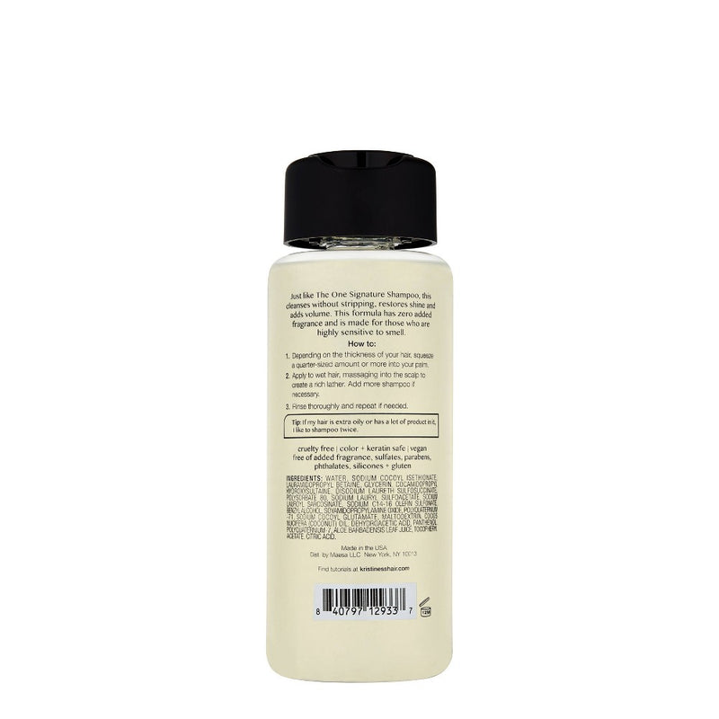 Kristin Ess Fragrance Free Daily Cleansing Shampoo, Lightly Clarifing, Vegan + Sulfate Free - 10 fl oz