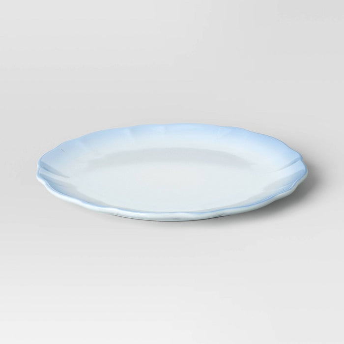 10.88" Stoneware Dinner Plate Blue - Threshold