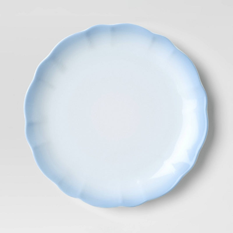 10.88" Stoneware Dinner Plate Blue - Threshold