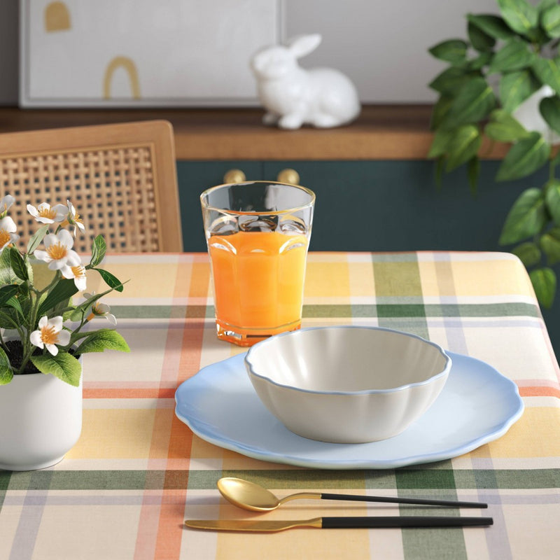 10.88" Stoneware Dinner Plate Blue - Threshold