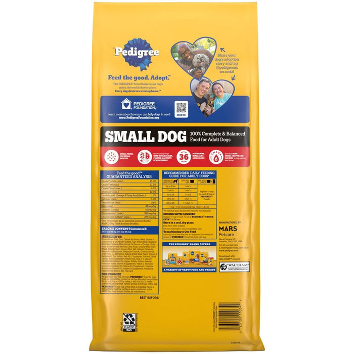 Pedigree Grilled Steak & Vegetable Flavor Small Dog Adult Complete Nutrition Dry Dog Food - 3.5lbs