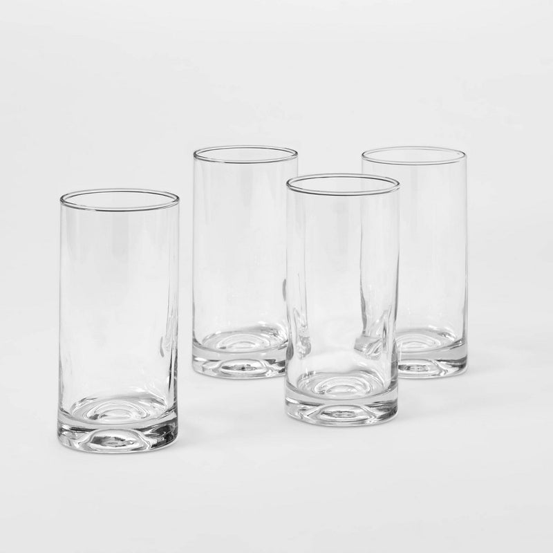 16.8 fl oz 4pk Glass Telford Tall Tumblers - Threshold