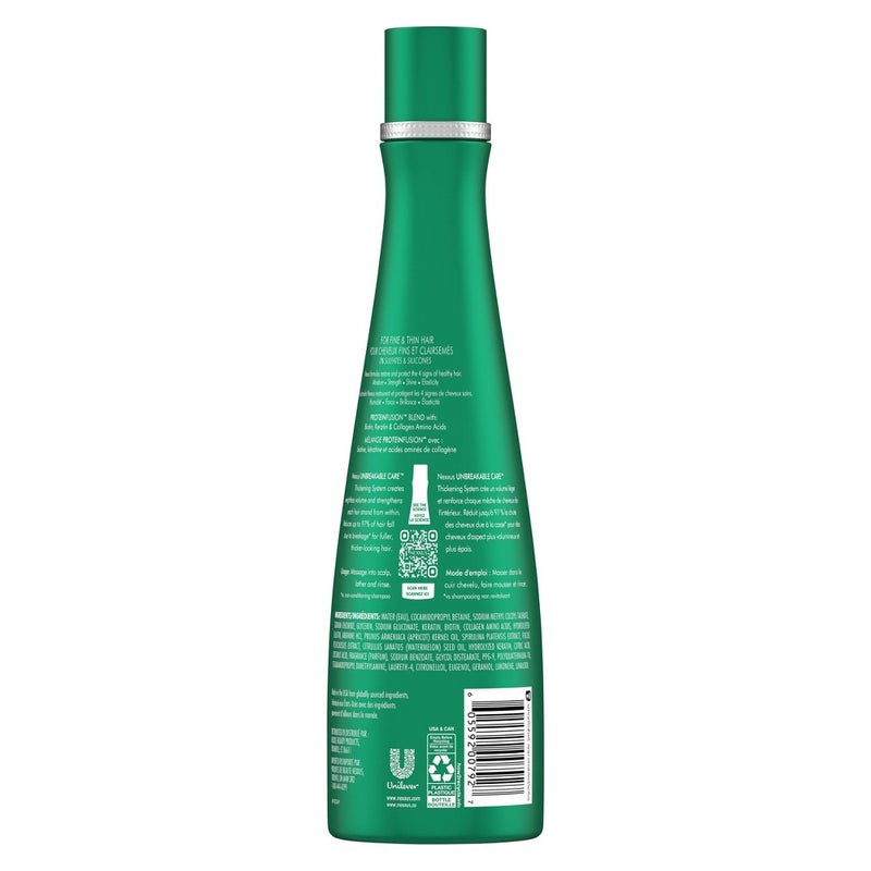 Nexxus Unbreakable Care Sulfate & Silicone Free Shampoo For Fine & Thin Hair - 13.5 fl oz