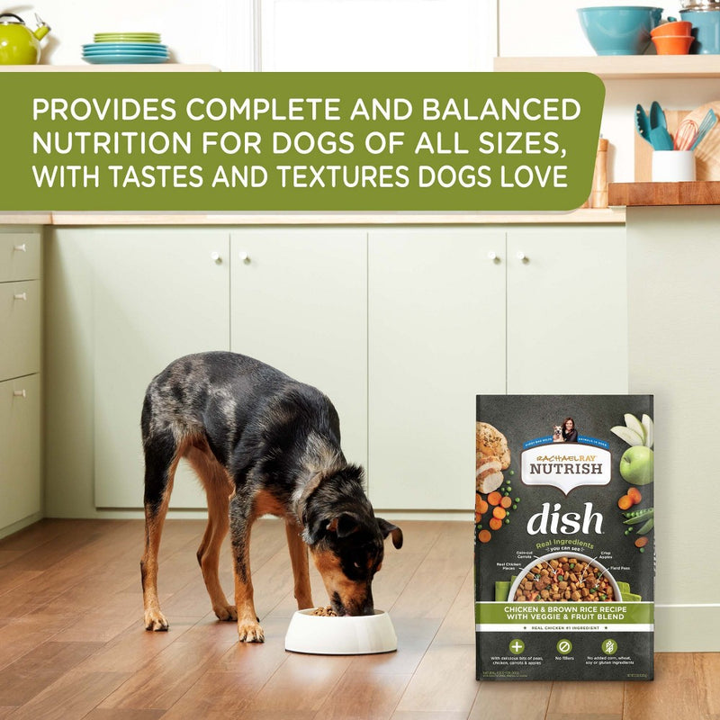Rachael Ray Nutrish Dish Chicken, Vegetable, Fruit & Brown Rice Recipe Super Premium Dry Dog Food - 3.75lbs
